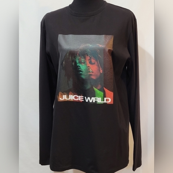 Juice Wrld Long Sleeve Black Graphic tee - Size M  (Unisex) - Picture 2 of 7